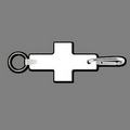 Key Clip W/ Key Ring & 1 1/8"x2 5/8" Rectangle Key Tag